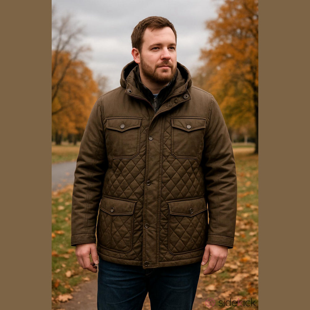 US Polo Association Quilted Jacket Olive Green Size 56